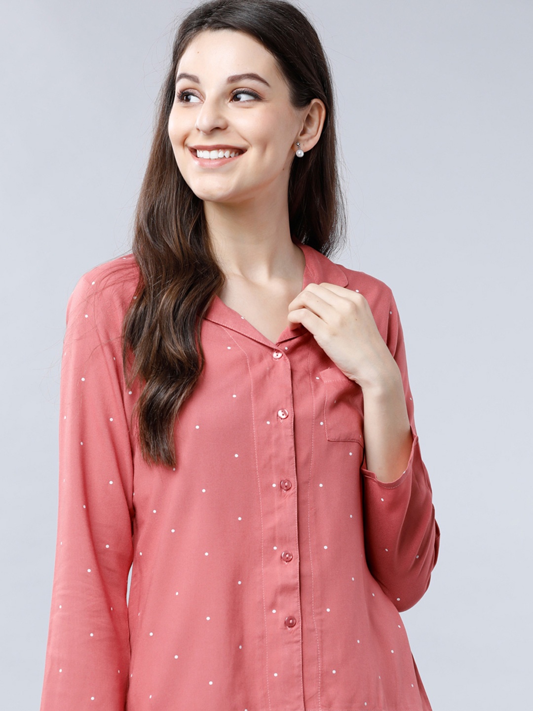 

Tokyo Talkies Womens Rose Printed Sleep Shirt