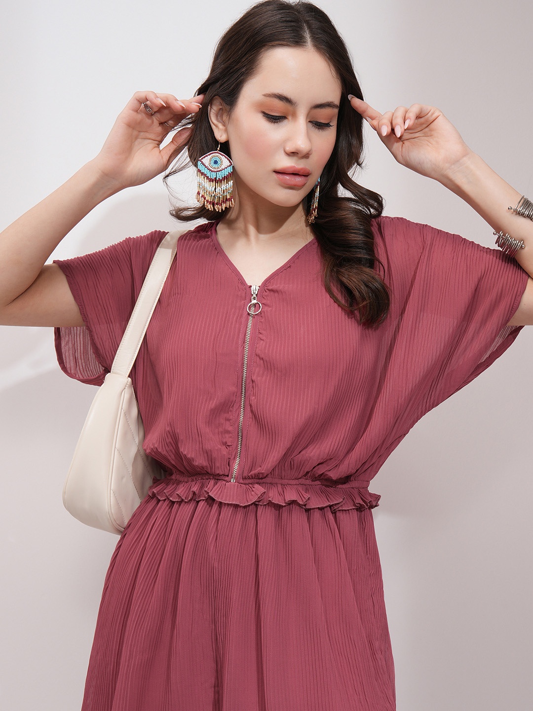 

Tokyo Talkies Solid Playsuit, Red