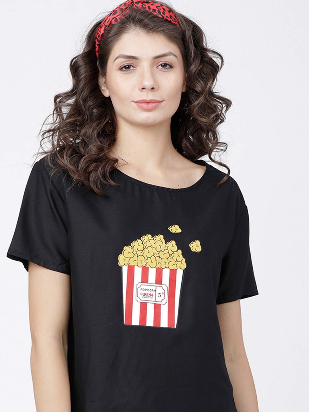 

Tokyo Talkies Women Graphic Printed Round Neck T-shirt, Black