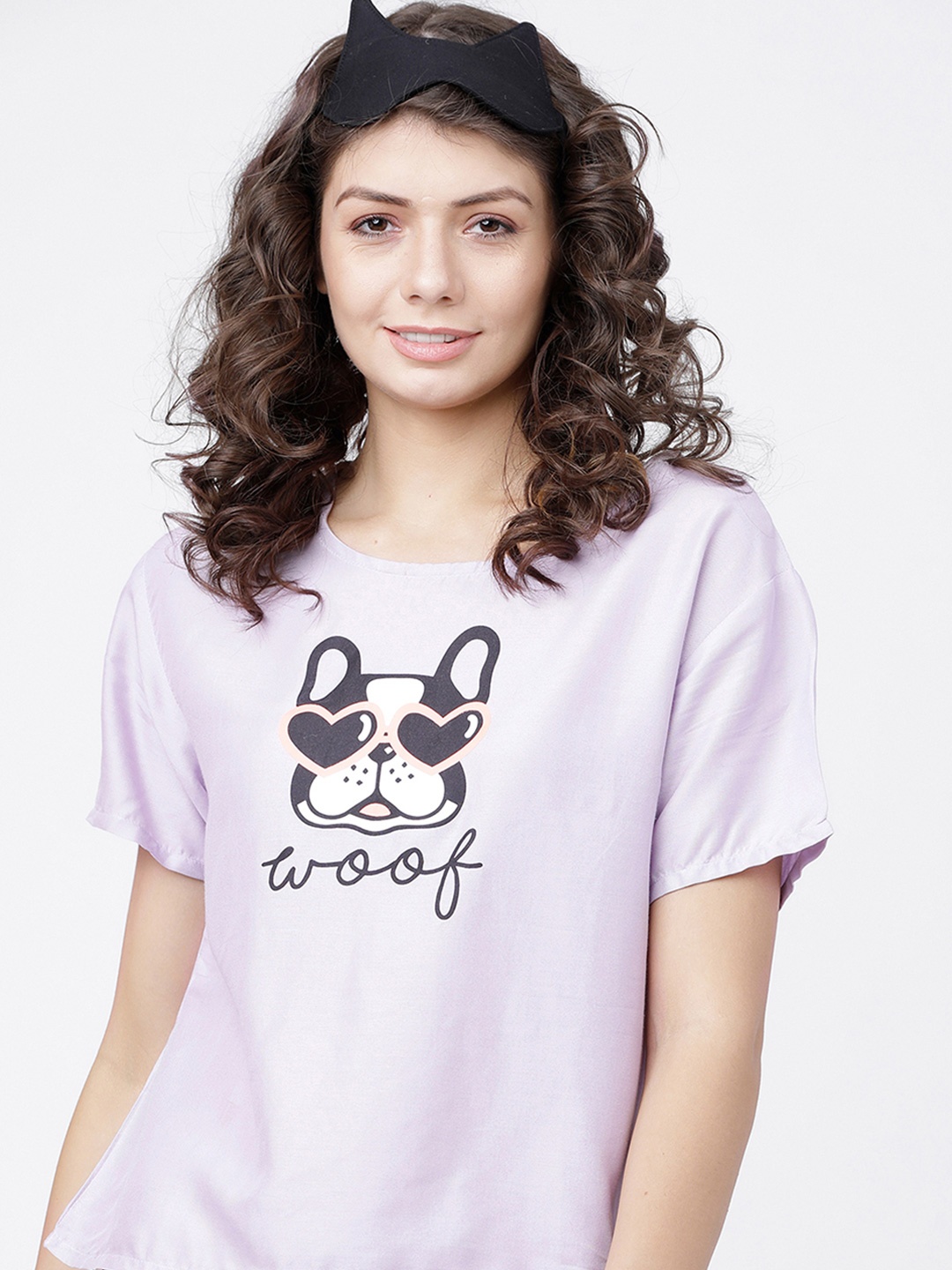 

Tokyo Talkies Women Graphic Printed Round Neck T-shirt, Mauve