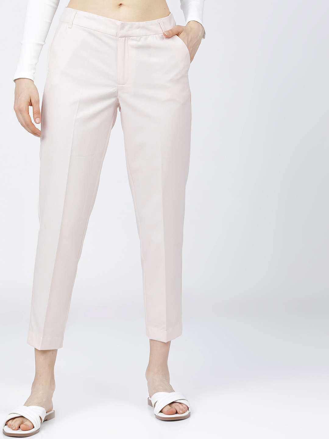 

Tokyo Talkies Women Flared Trousers, Pink