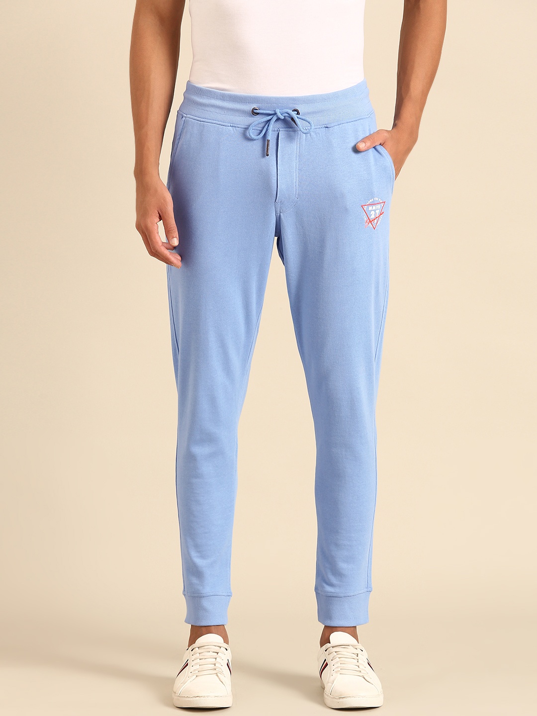 

Being Human Men Pure Cotton Joggers, Blue