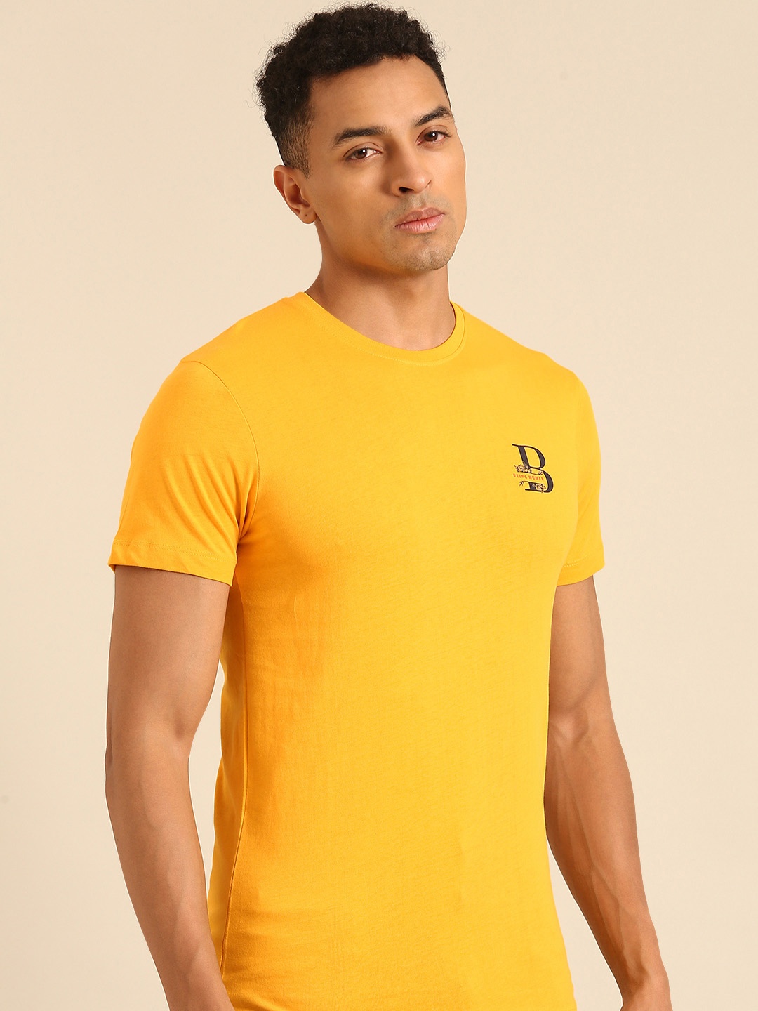 

Being Human Pure Cotton T-shirt, Mustard