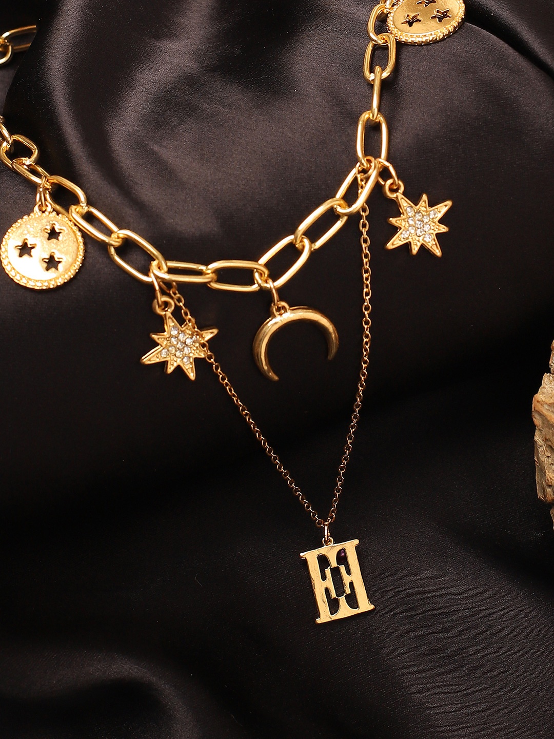 

ELLE Gold-Plated Multi Charm Layered Chain