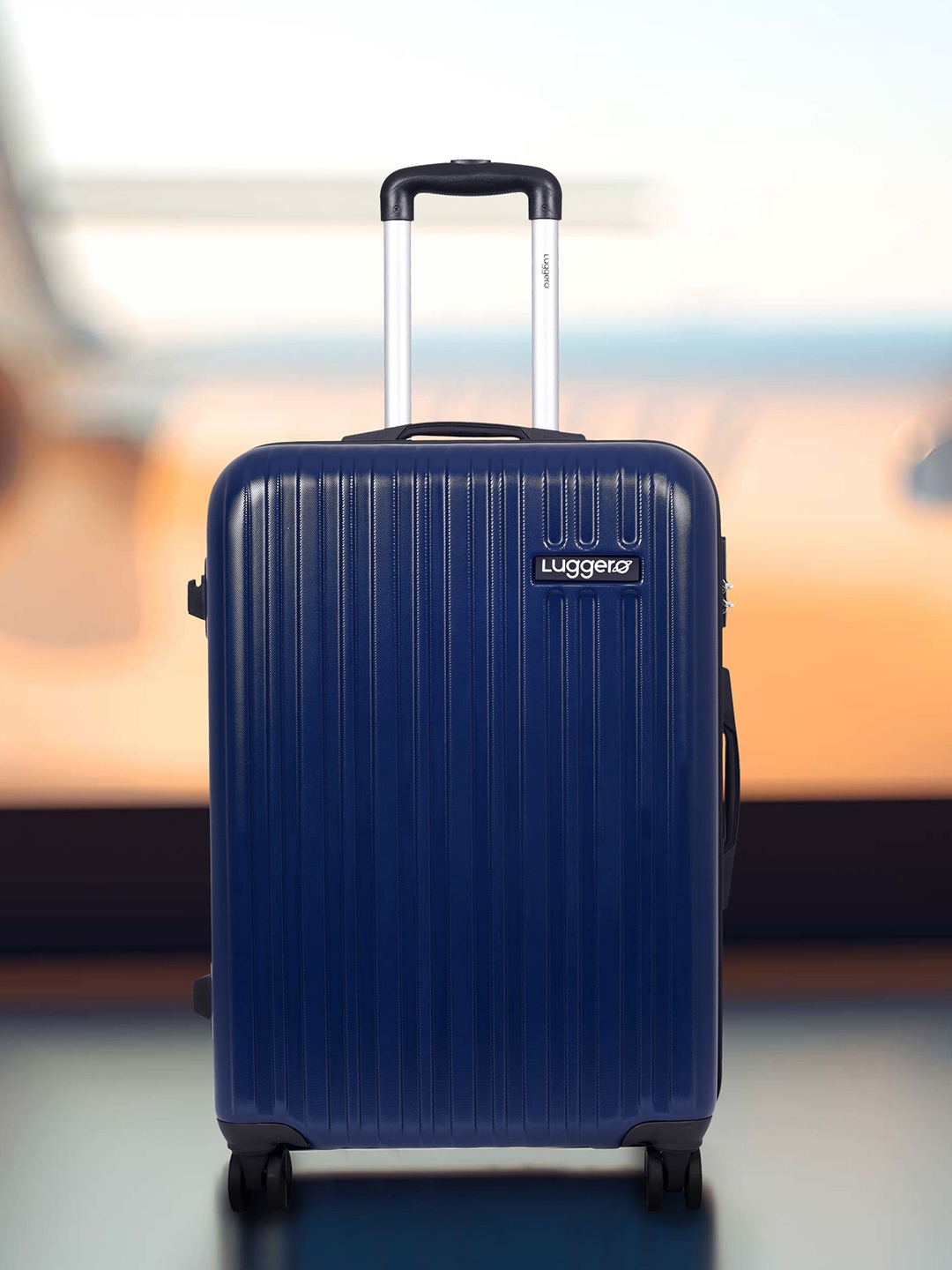 

Luggero Hard Sided Cabin Trolley Bag Suitcase, Blue