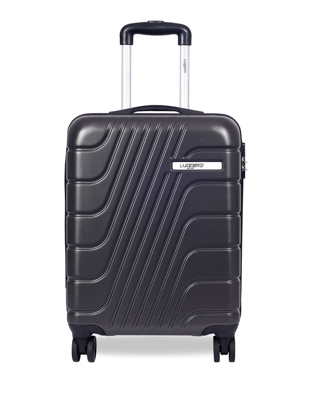 

Luggero Textured Medium Trolley Bag, Grey