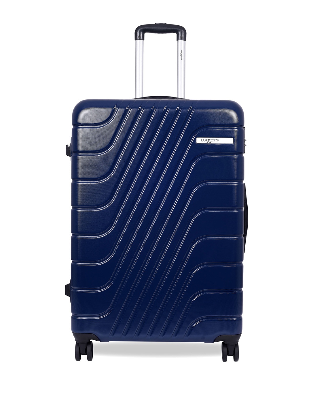 

Luggero Textured Hard-Sided Large Trolley Bag, Blue