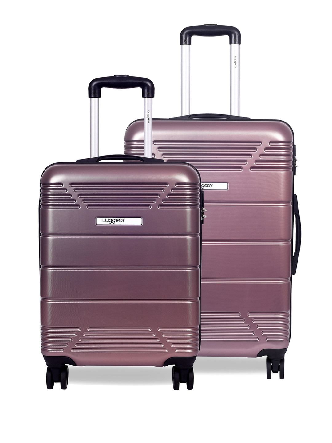 

Luggero Set Of 2 Hard-Sided Trolley Bag Suitcase, Purple