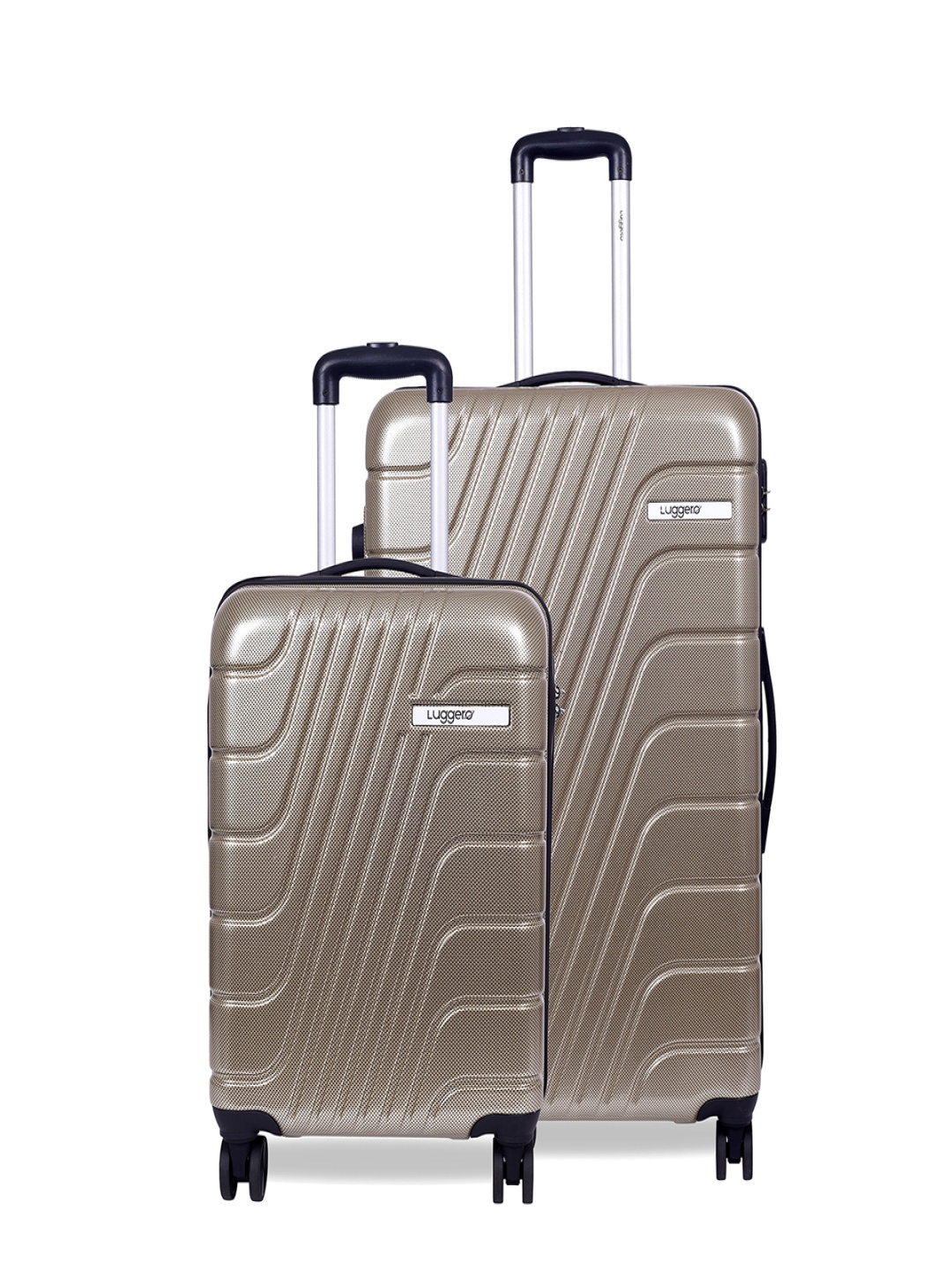 

Luggero Set Of 2 Hard-Sided Large Trolley Bag Suitcase, Brown