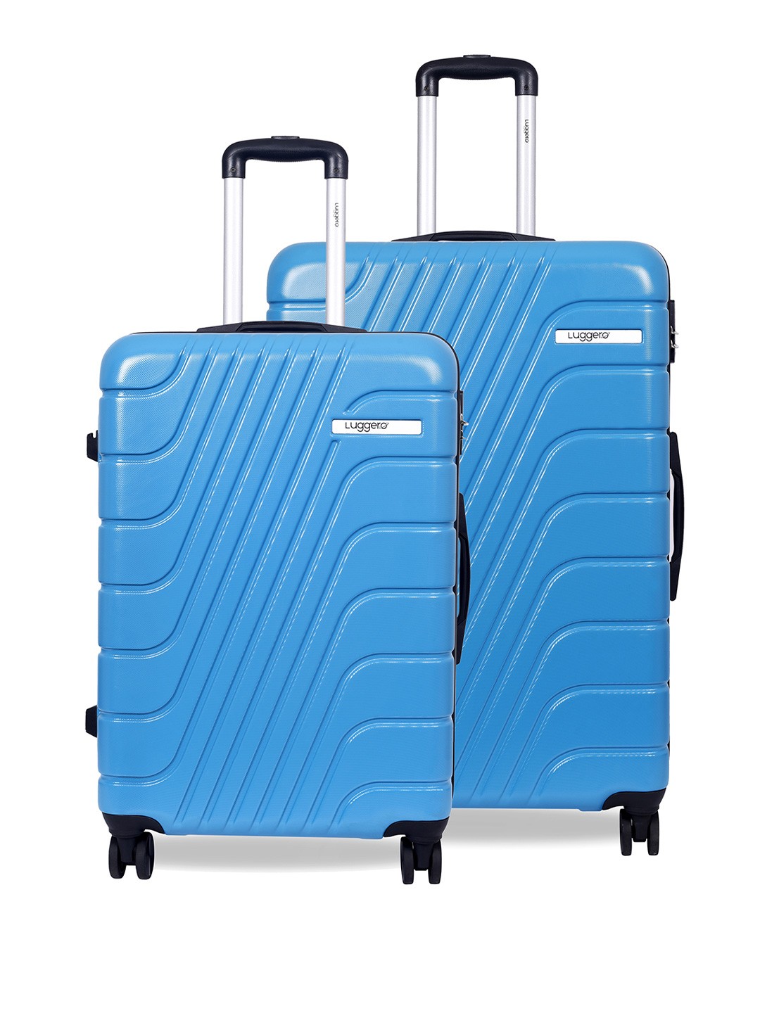 

Luggero Set Of 2 Hard-Sided Trolley Bag Suitcase, Blue