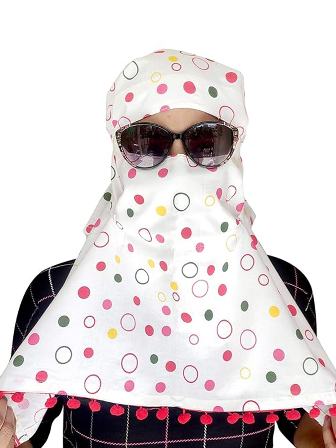 SWITCHON Women Printed Scarf, White
