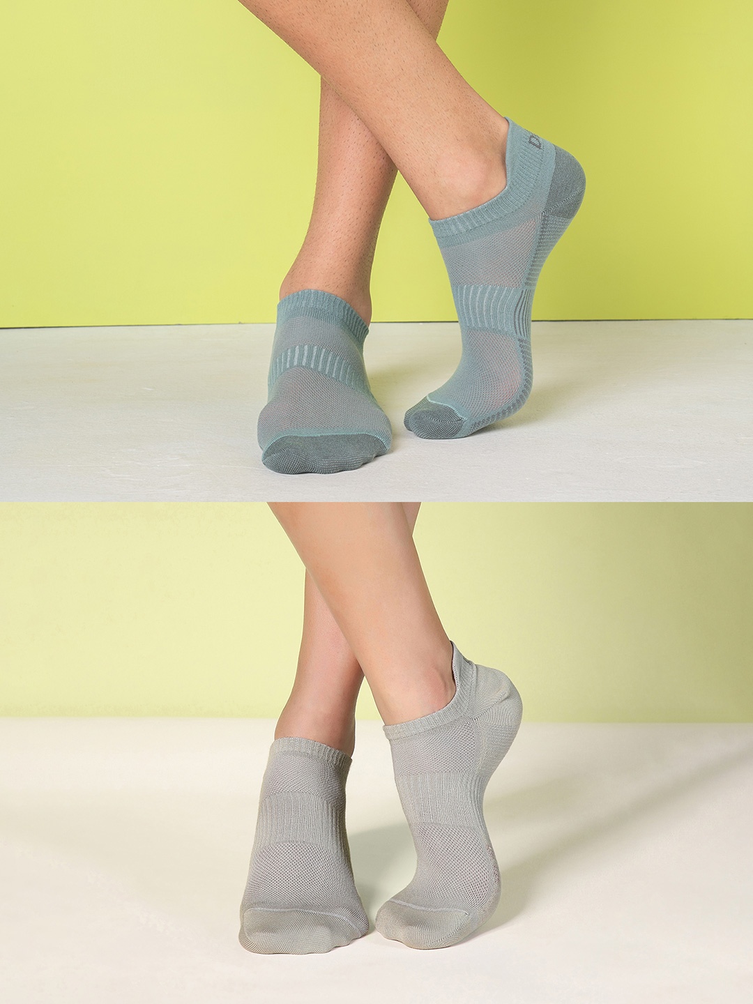 

DAMENSCH Pack Of 2 Ankle Length Socks, Grey