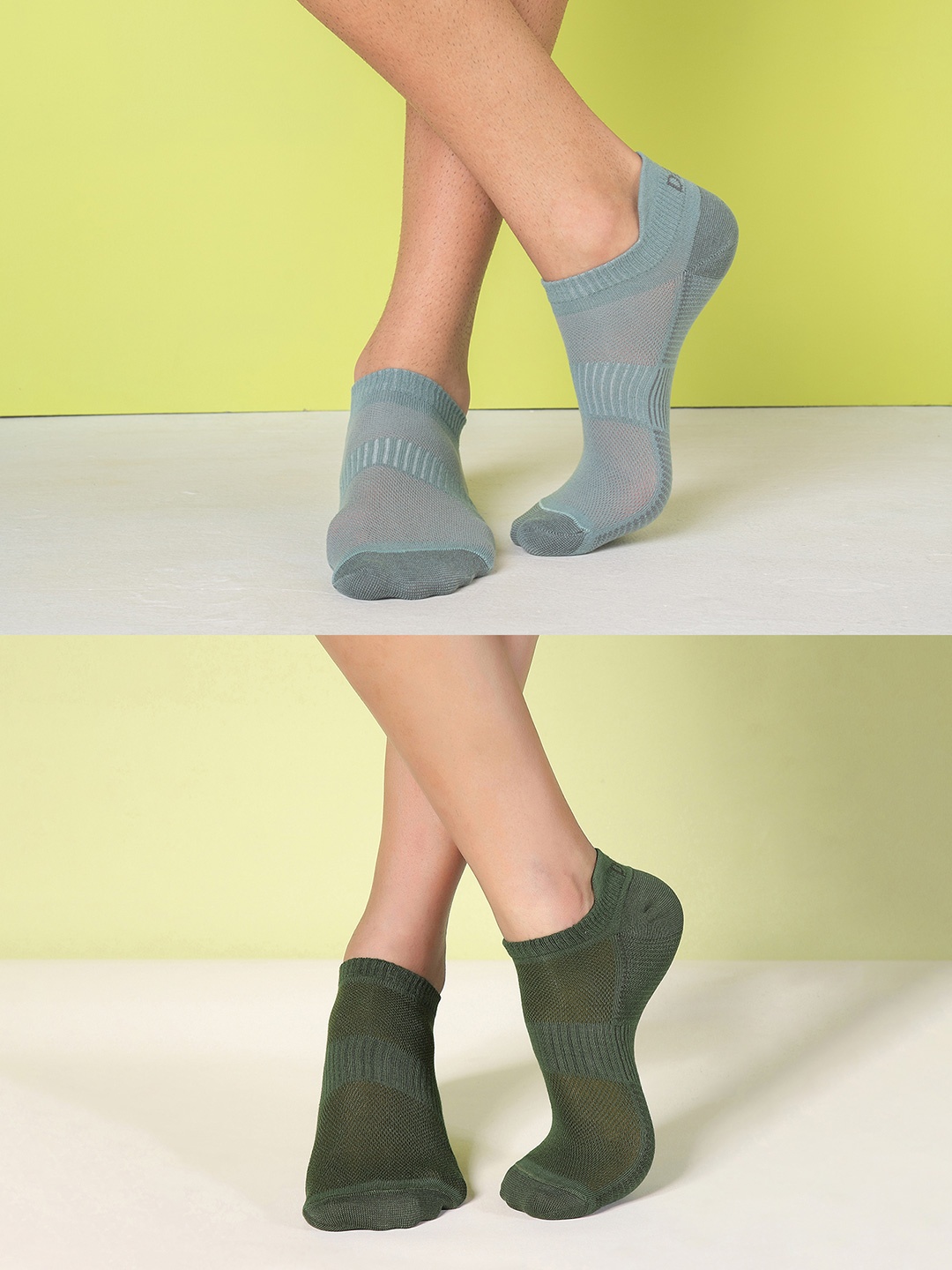 

DAMENSCH Pack Of 2 Ankle Length Socks, Olive