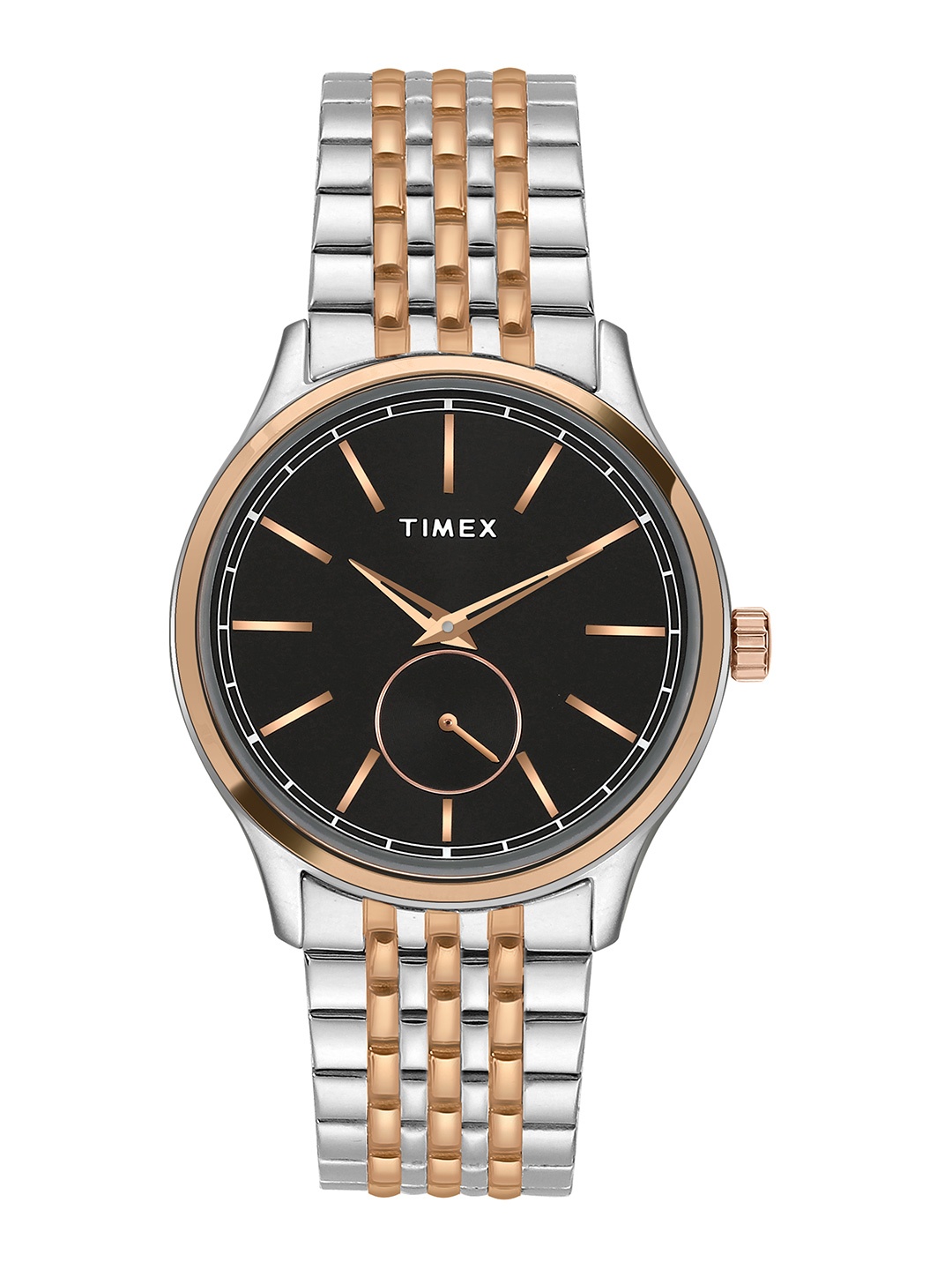 

Timex Men Stainless Steel Bracelet Style Straps Analogue Watch TWTG65SMU29, Black