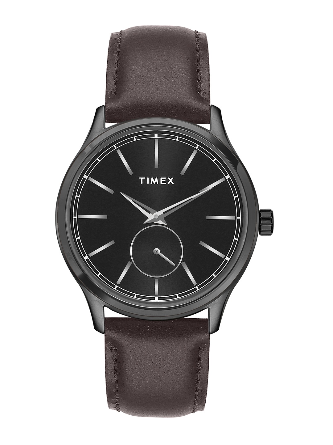 

Timex Men Leather Straps Analogue Watch TWTG65SMU26, Black
