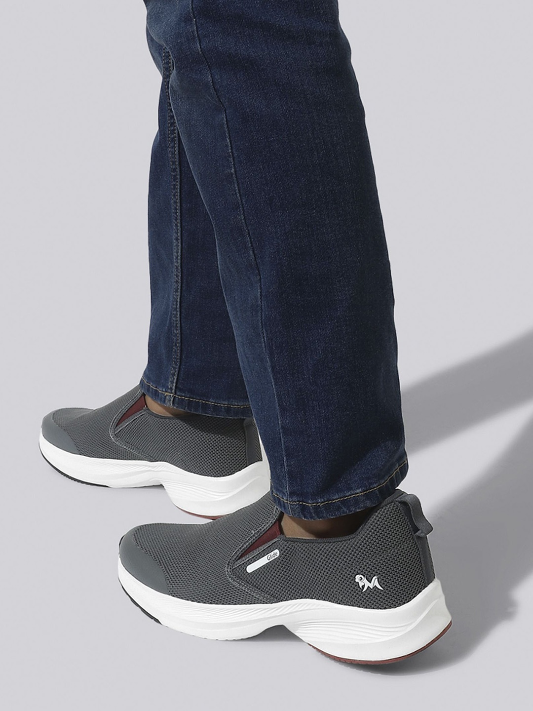 

NEEMANS Men Woven Design Slip-On Sneakers, Grey