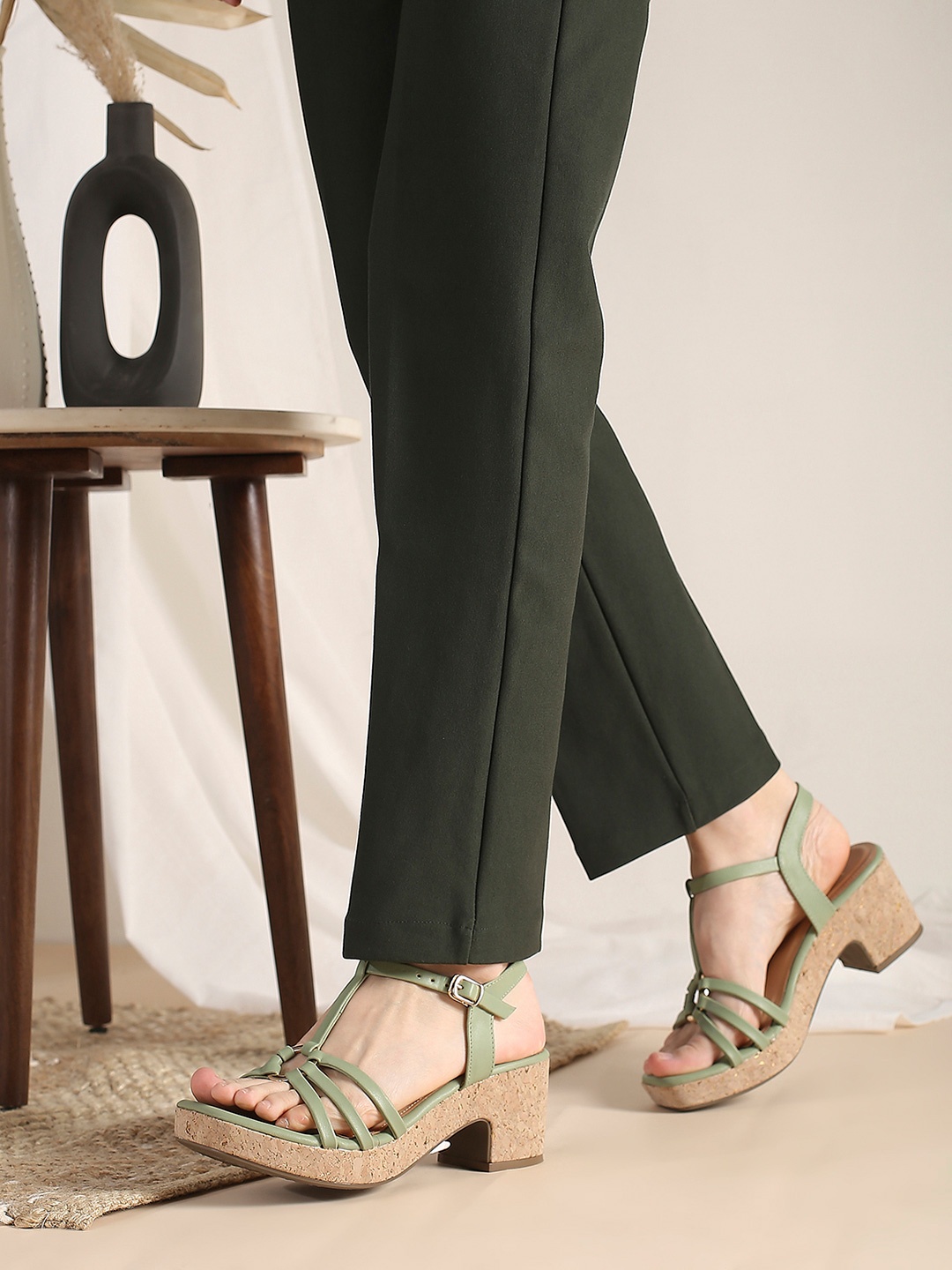 

Inc 5 Square Toe Platform Sandals, Green