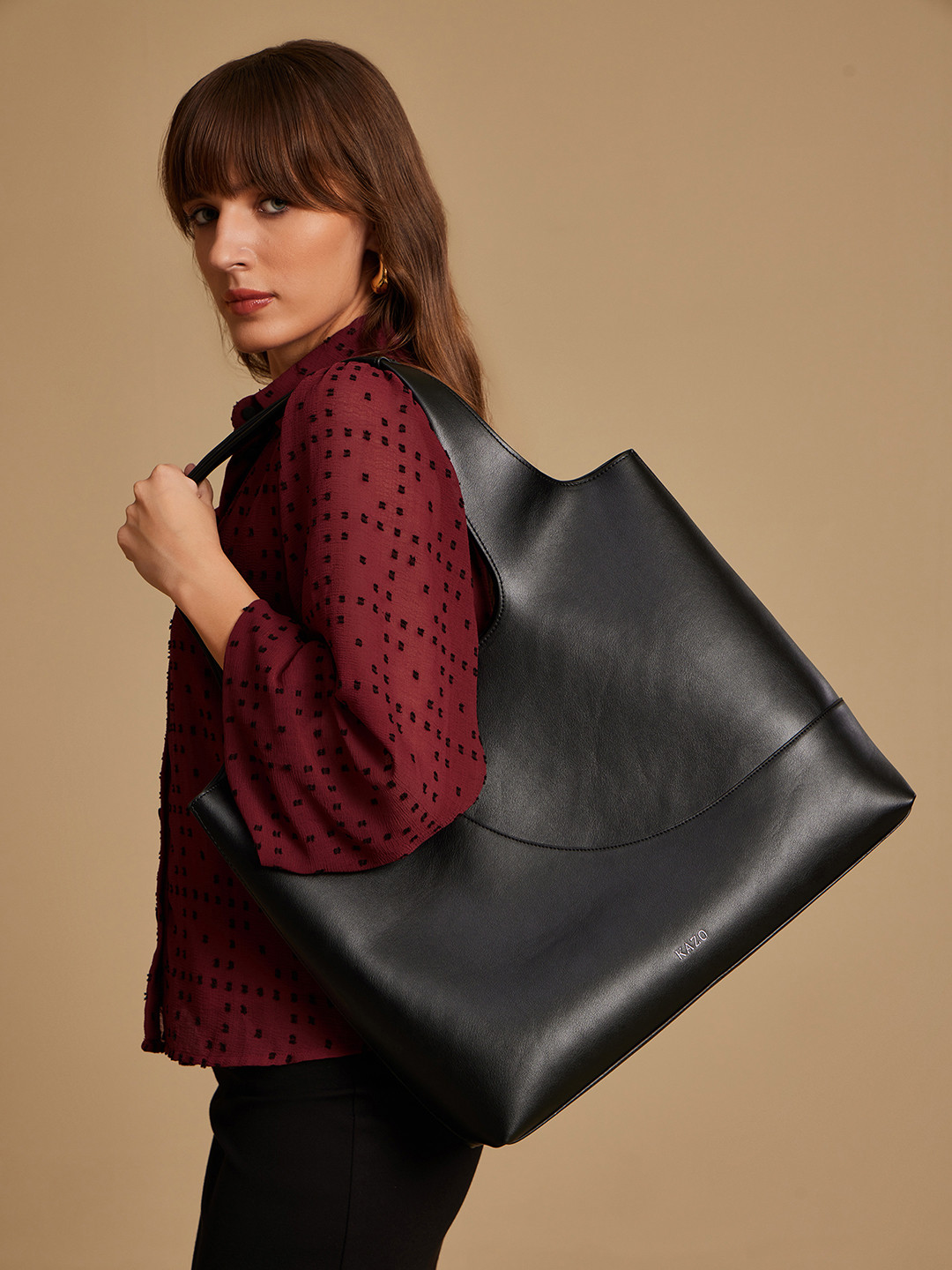 

Kazo Shopper Tote Bag, Black