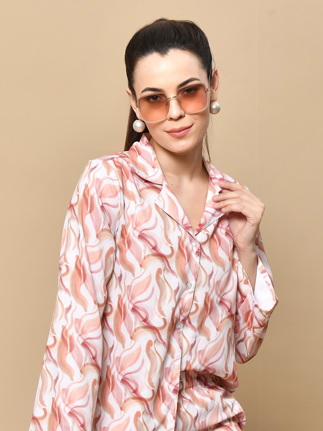 

PANDORNA Printed Shirt & Trouser, Green