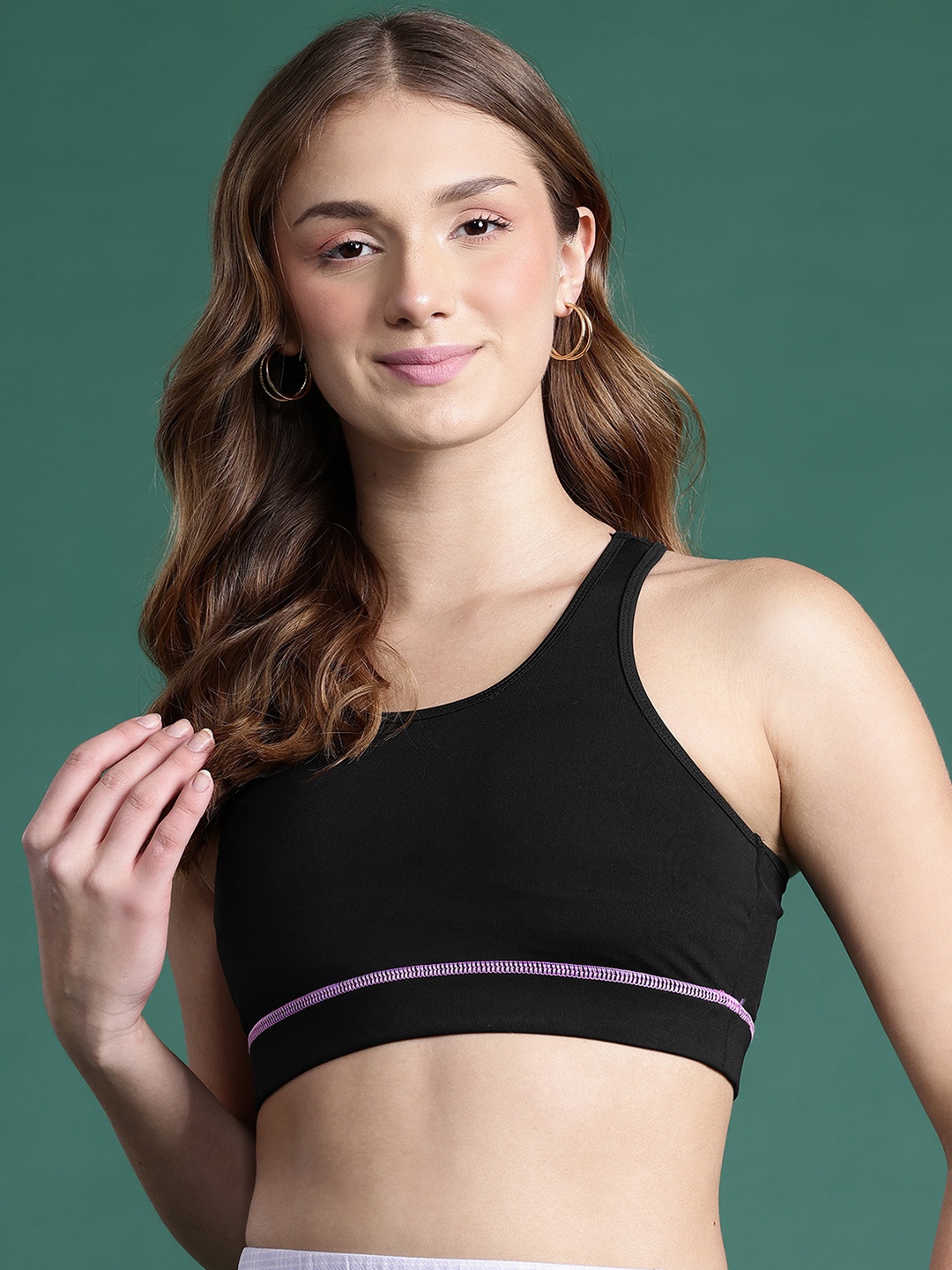 

DressBerry Full Coverage Underwired Workout Bra, Black