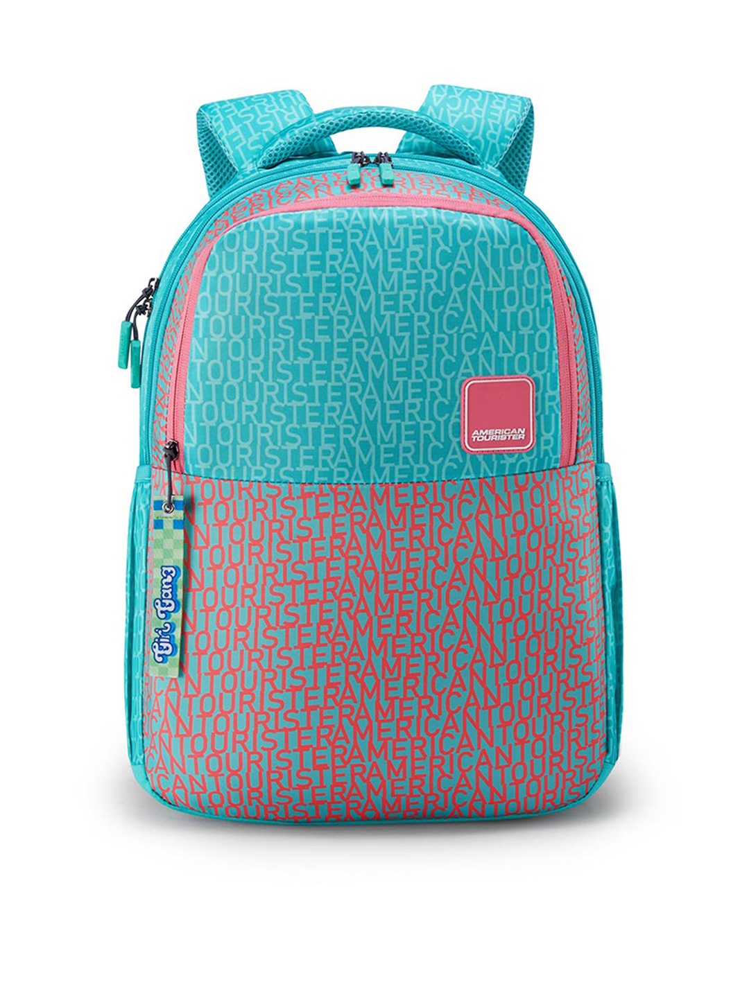 

AMERICAN TOURISTER Mia Typography Backpack, Turquoise blue