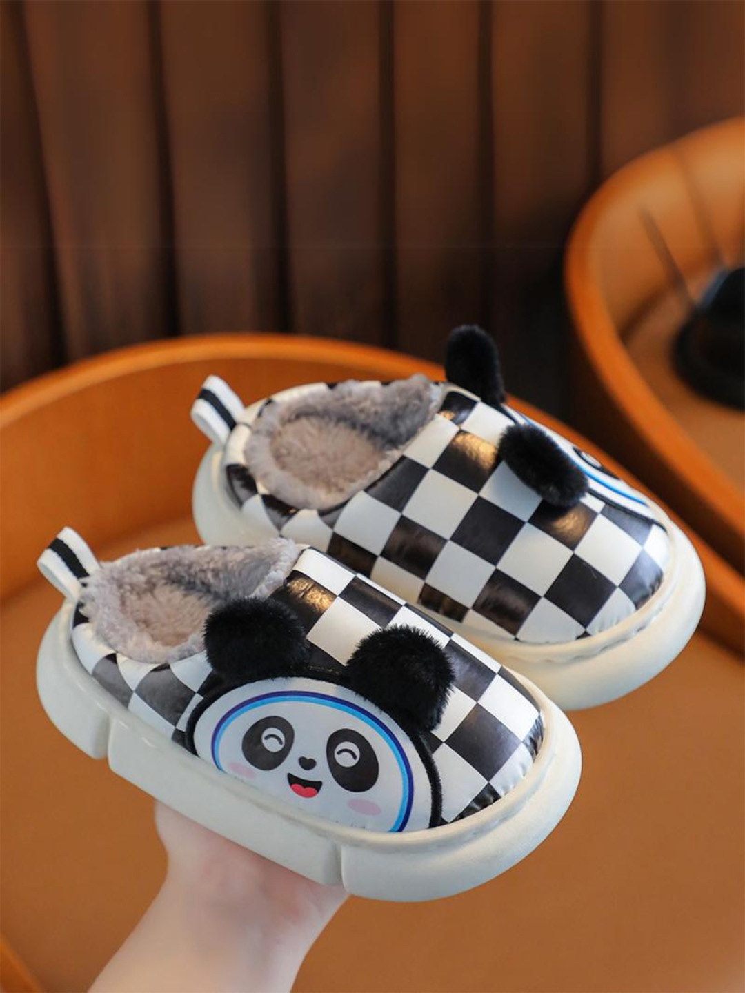 

Miscreef Unisex Kids Printed Room Slippers, Black