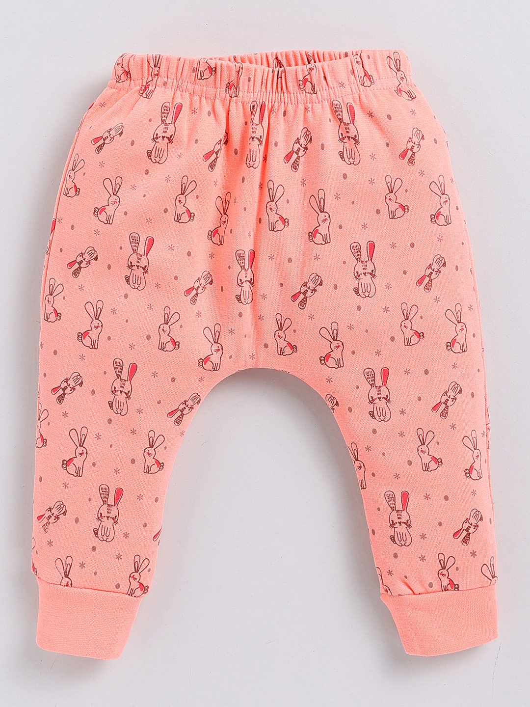 

YK X Tinyo Infant Boys Mid-Rise Printed Cotton Diaper Pants, Peach