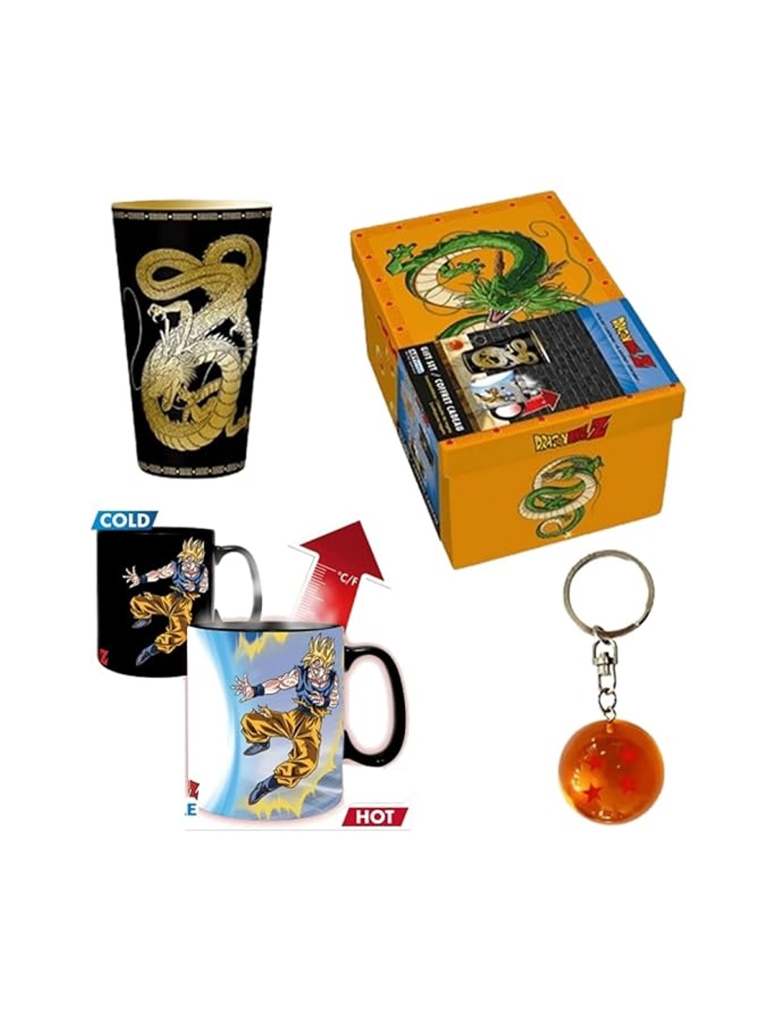 

Entertainment Store Orange Colored & Black Drago Ball Z Printed Home Gift Set