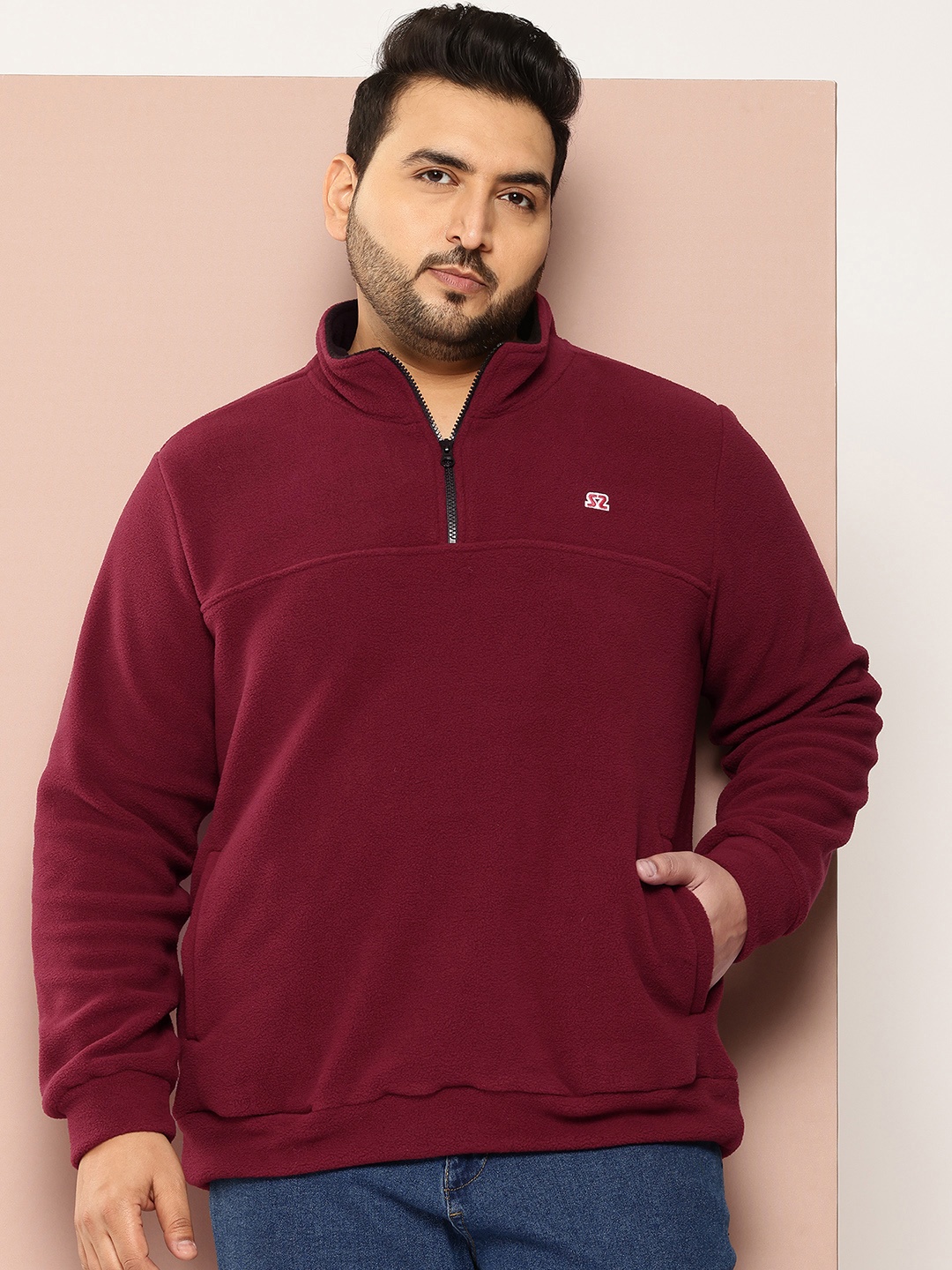 

Sztori Men Plus Size Outdoor Tailored Jacket, Burgundy