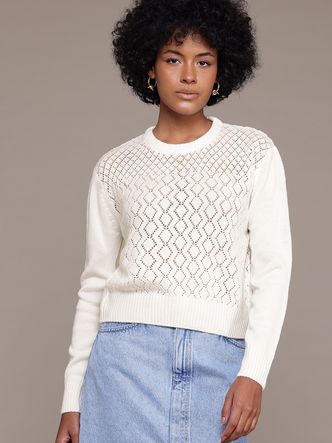 

Roadster Geometric Pullover, Off white