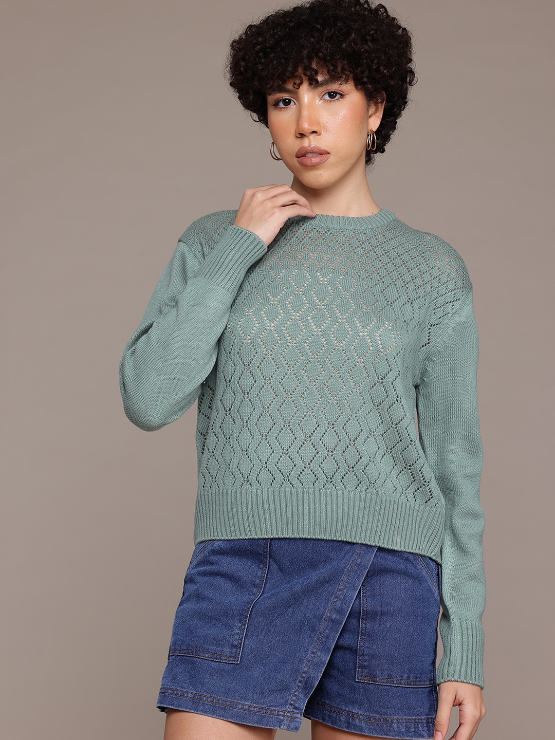 

Roadster Geometric Pullover, Green