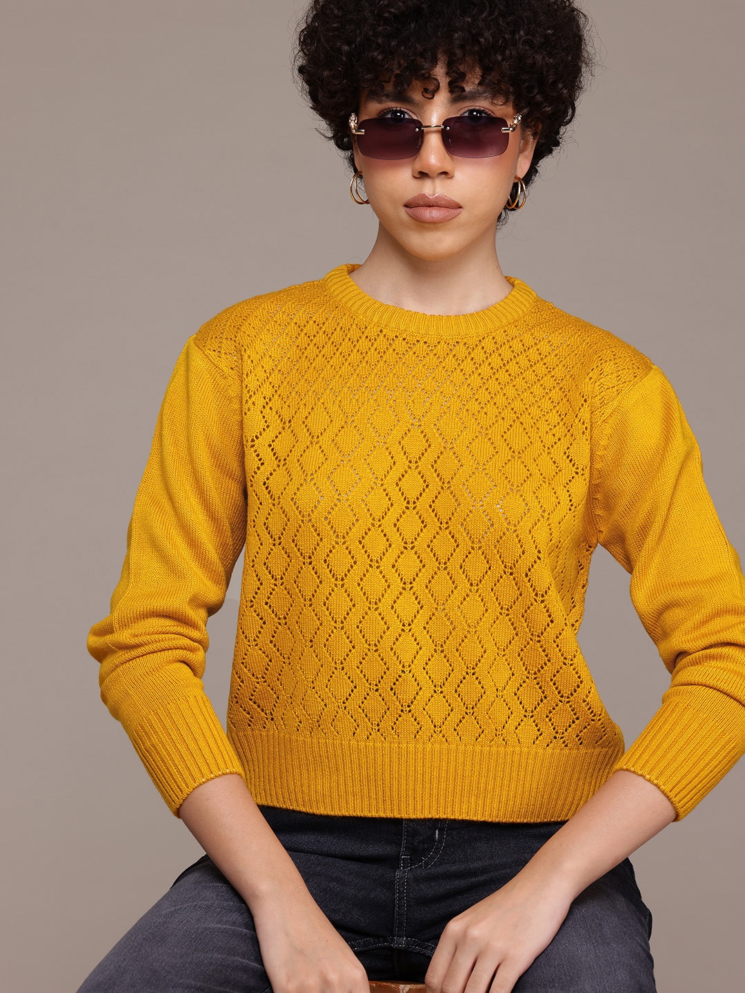 

Roadster Geometric Pullover, Mustard