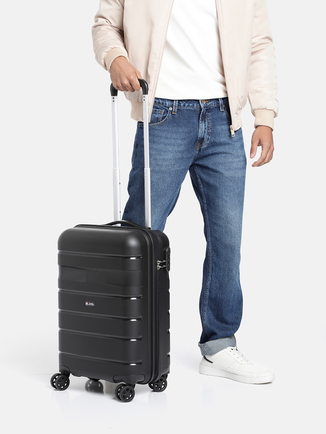

SWISS MILITARY Laurel Cabin Trolley Suitcase, Black