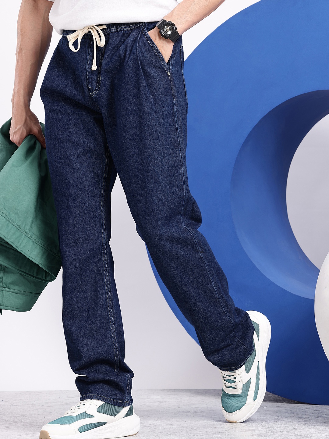 

Aeropostale Men Relaxed Fit Pure Cotton Jeans, Blue