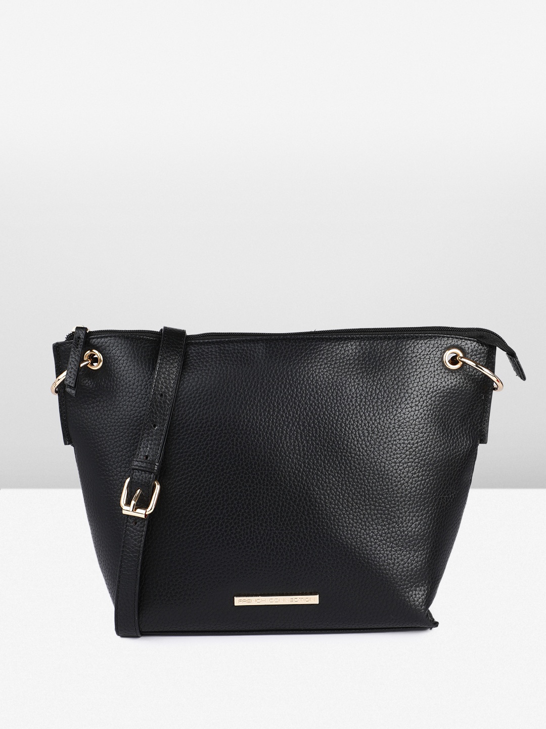 

French Connection Structured Sling Bag, Black