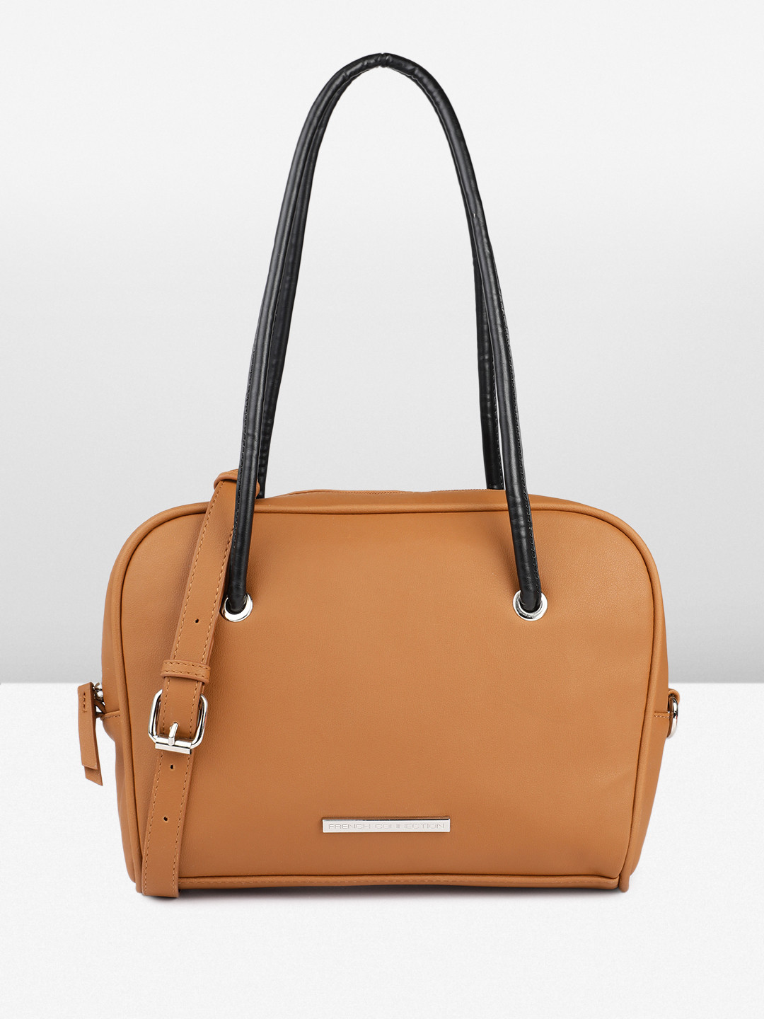 

French Connection Structured Shoulder Bag, Brown