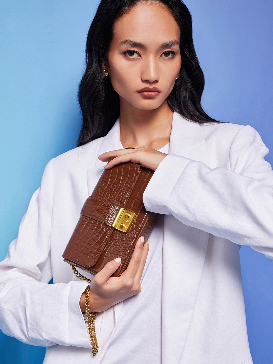 

MIRAGGIO Brown PU Gwen Shoulder Bag