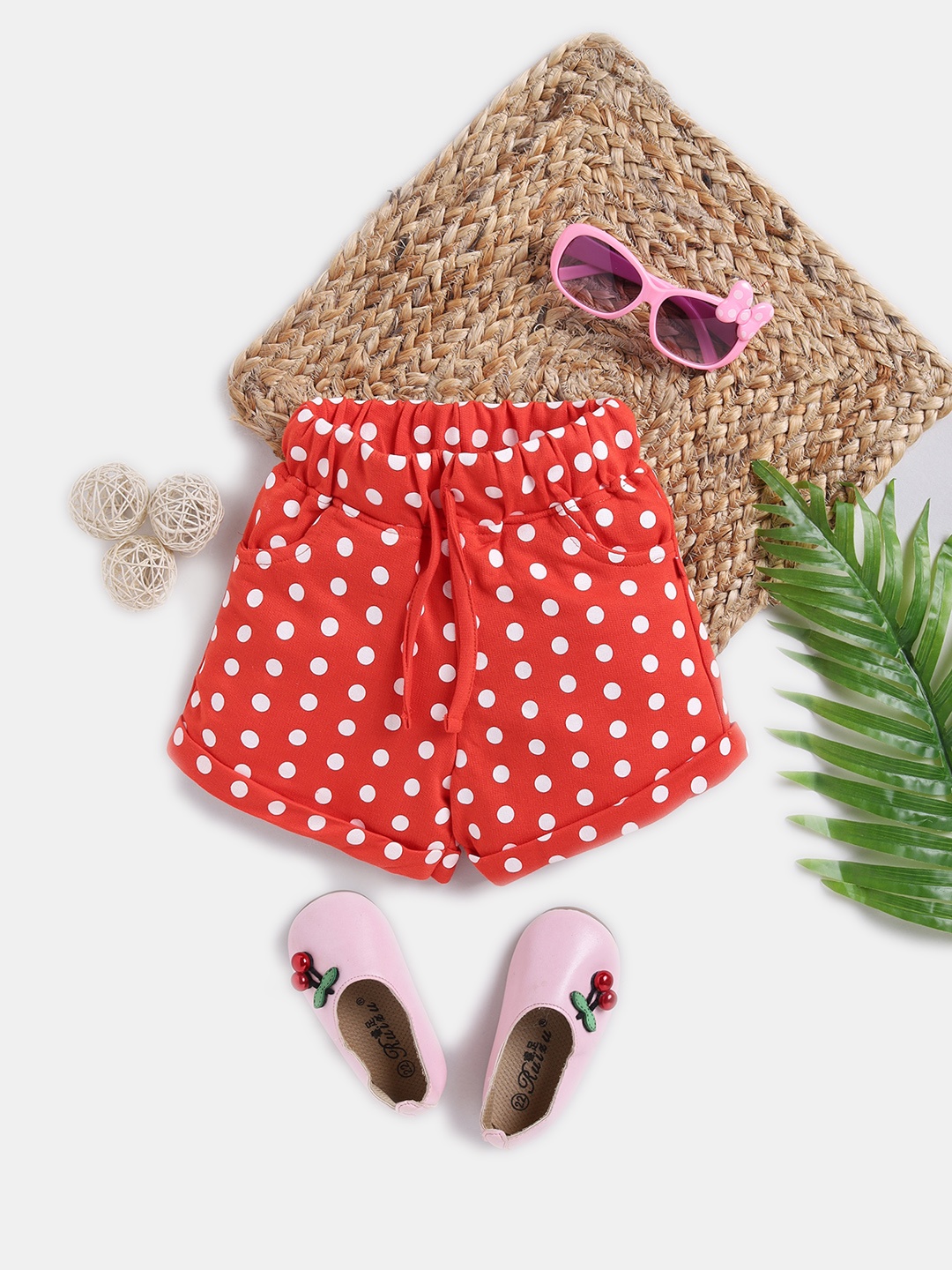 

Here&Now X Game Begins Girls Printed Hot Pants Shorts, Red