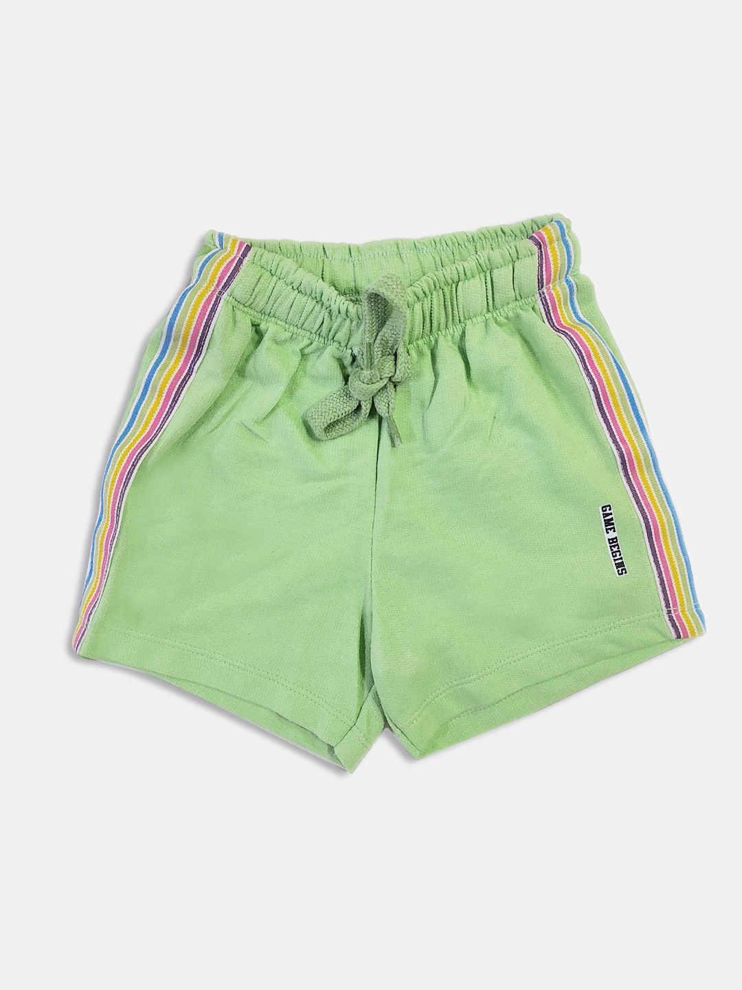 

Here&Now X Game Begins Girls Striped Hot Pants Shorts, Green