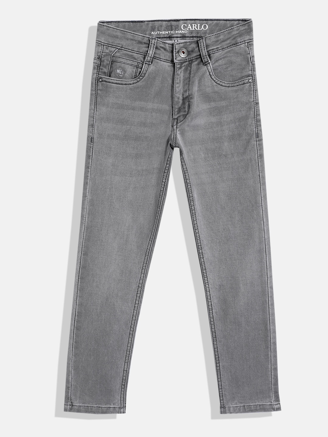 

Monte Carlo Boys Slim Fit Stretchable Jeans, Grey