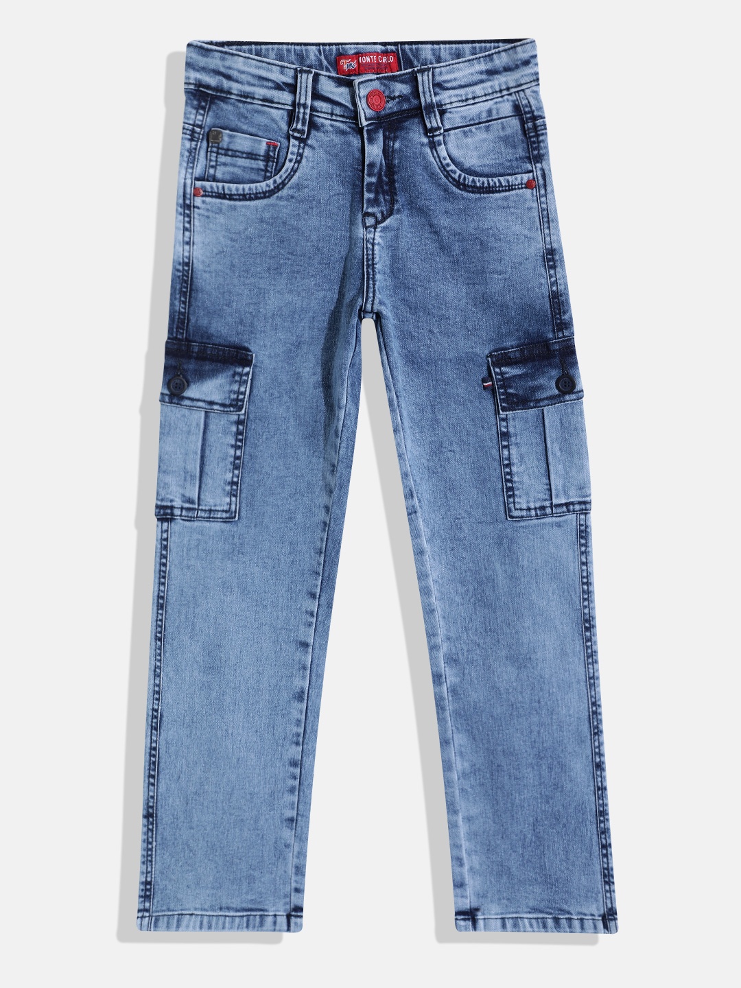 

Monte Carlo Boys Straight Fit Stretchable Jeans, Blue