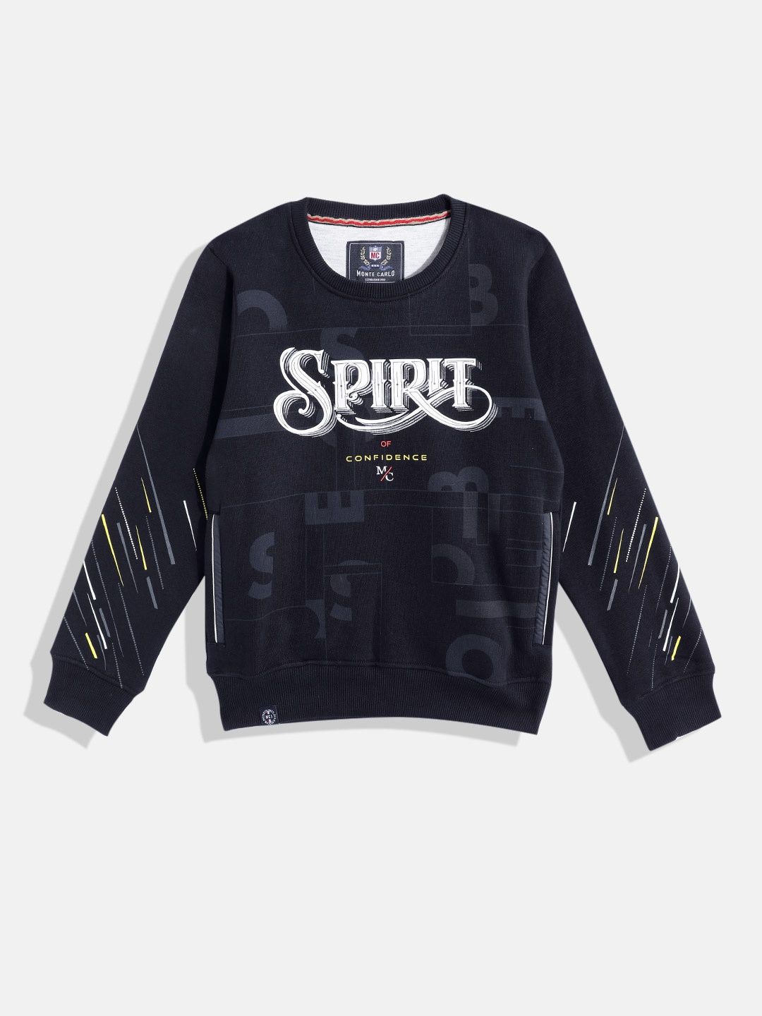 Monte Carlo Boys Printed Sweatshirt, Navy blue