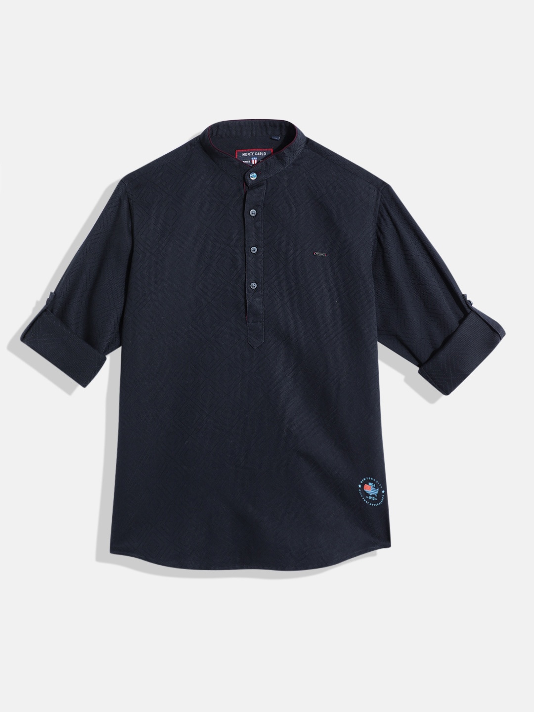 

Monte Carlo Boys Textured Casual Smart Fit Shirt, Navy blue