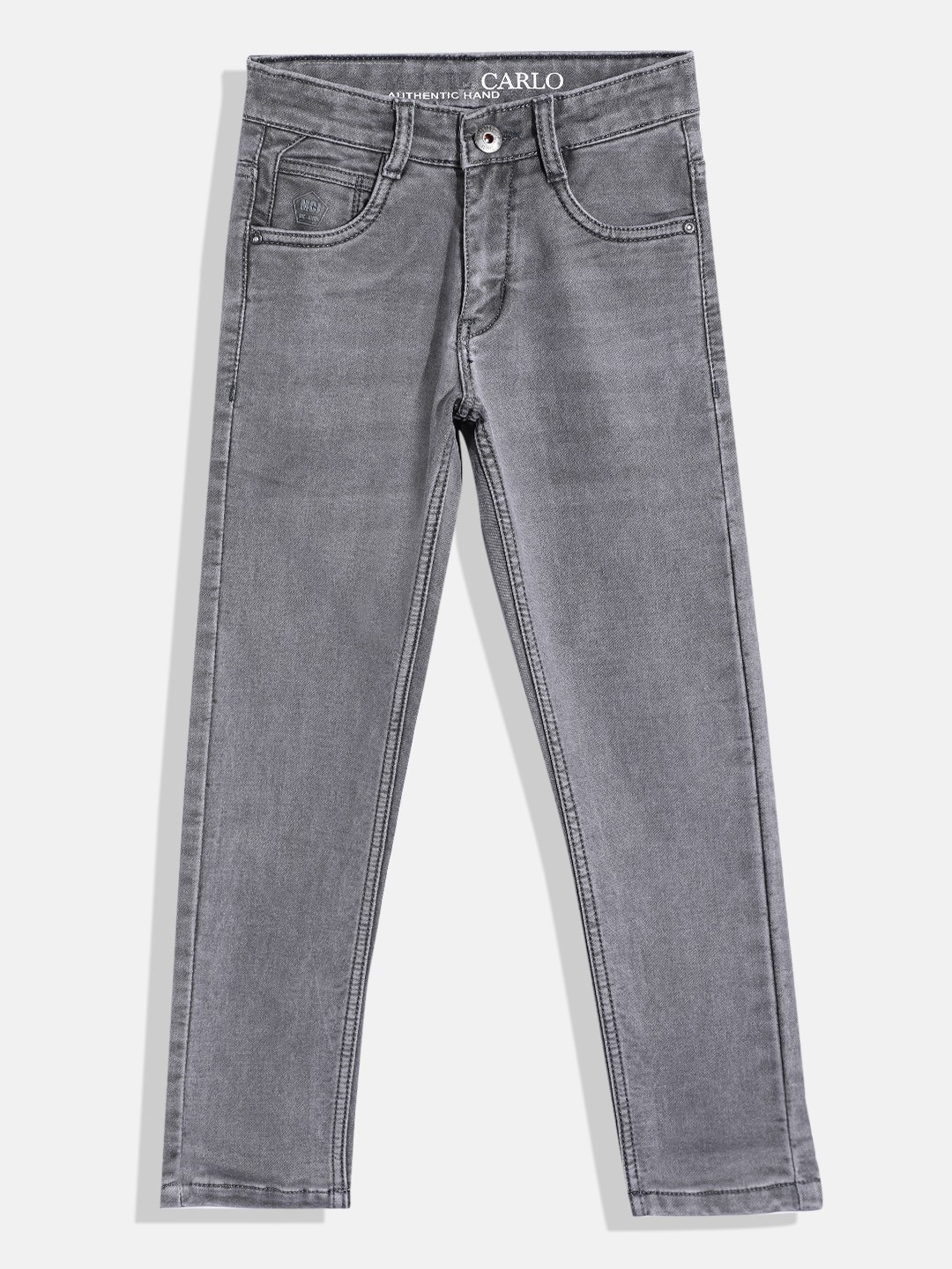 

Monte Carlo Boys Slim Fit Stretchable Jeans, Grey
