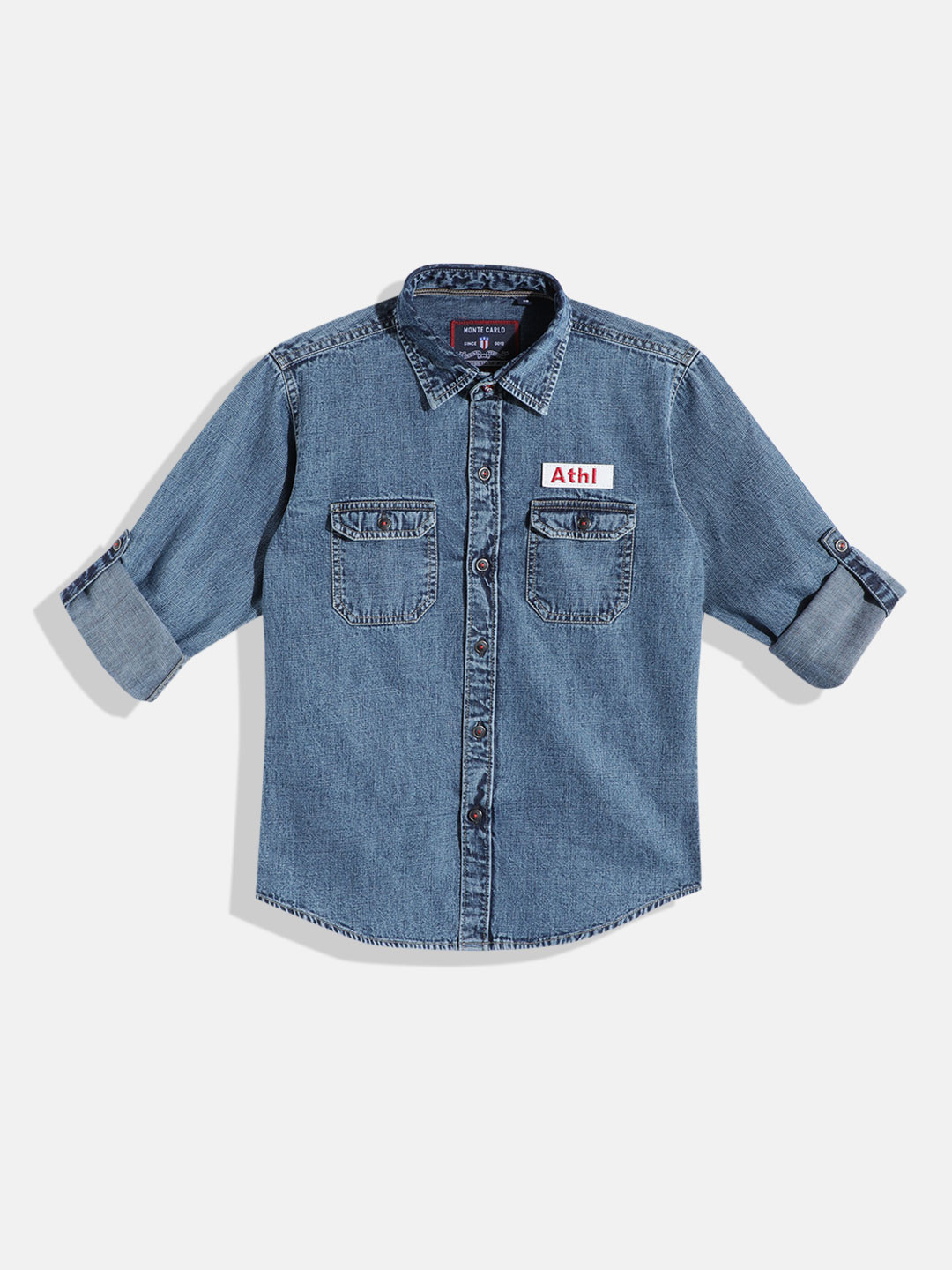 

Monte Carlo Boys Chambray Casual Smart Fit Shirt, Navy blue