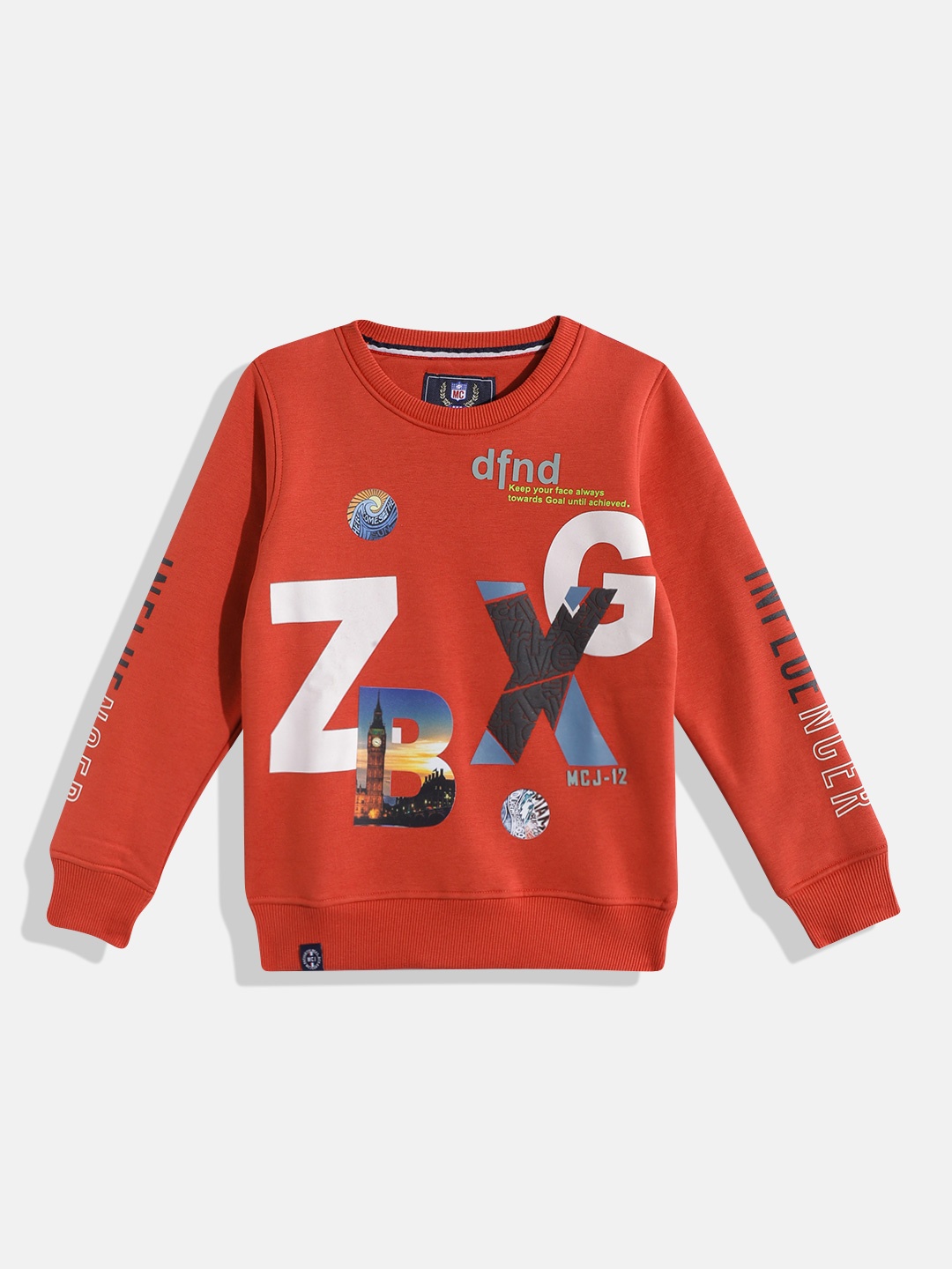 

Monte Carlo Boys Typography Printed Sweatshirt, Rust