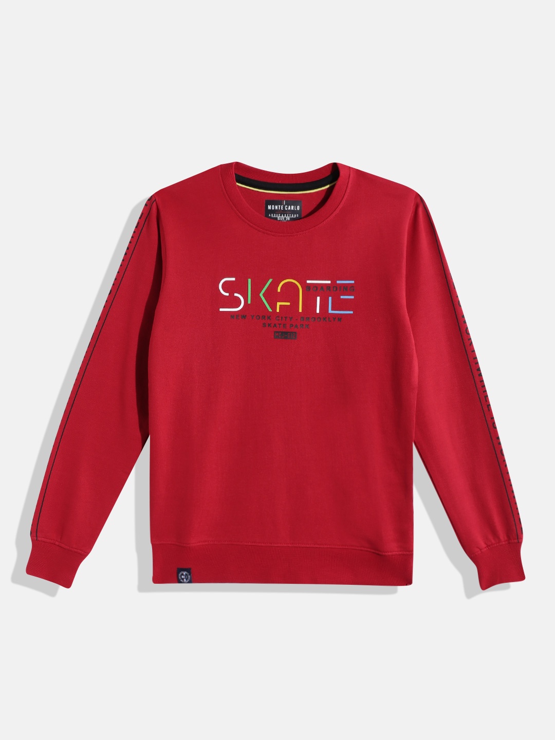 

Monte Carlo Boys Cotton Graphic Printed Sweatshirt, Red