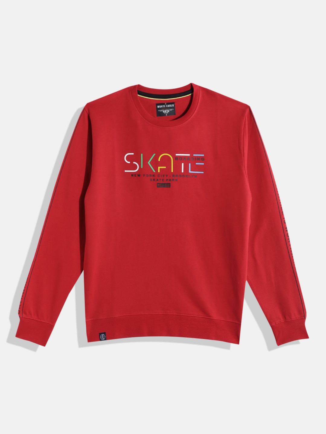 

Monte Carlo Boys Cotton Graphic Printed Sweatshirt, Red