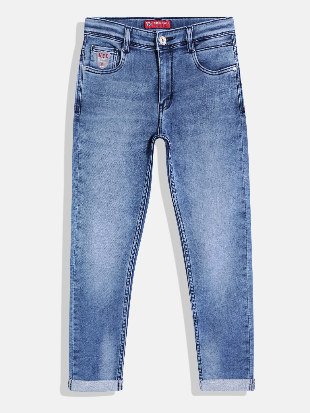 

Monte Carlo Boys Slim Fit Stretchable Jeans, Blue
