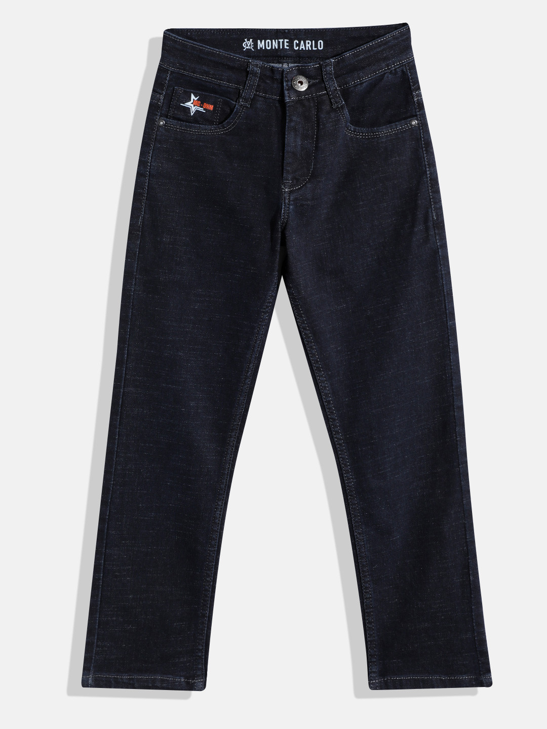 

Monte Carlo Boys Straight Fit Stretchable Jeans, Navy blue